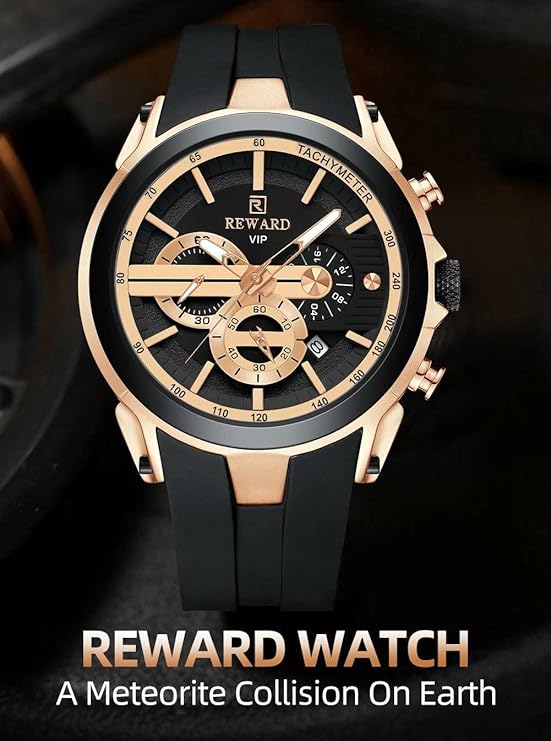 REWARD VIP Luxury Men's Silicone Quartz Watch | REWARD Men's Watch